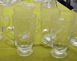 ETCHED COFFEE GLASSES
