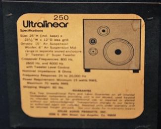 ULTRALINEAR SPEAKERS