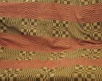 ANTIQUE JACQUARD WOVEN BLANKET