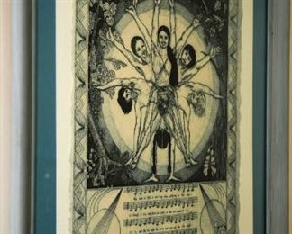 FRAMED MUSICAL SHEET