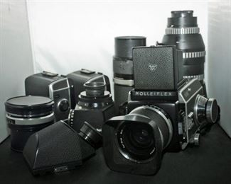 Rolleiflex SL66 camera Mega Kit 4 Zeiss lens 50,86,180,250 mm 2 finders 2 backs and many extras