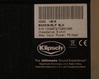 KLIPSCH BOOKSHELF SPEAKERS