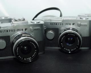 OLYMPUS PEN F 35 mm FILM CAMERAS