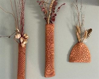 Terra-cotta wall vases 