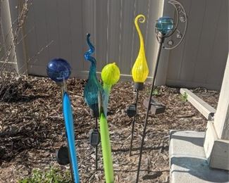 Glass yard art