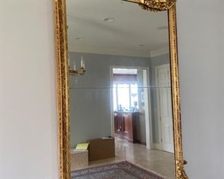 4/ $950 NOW was $1,400 . Circa 1880's French Empire Gilt wood Mirror 19th century, original glass mirror, 76"T x 47"T 