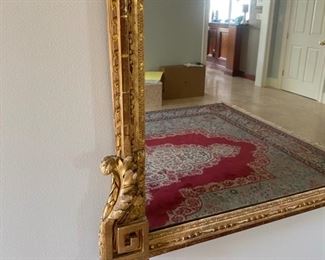 4/ $1,400 . Circa 1880's French Empire Gilt wood Mirror 19th century, original glass mirror, 76"T x 47"T 