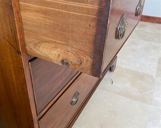 5/ $950 English Mahogany Linen Press Georgian c.1840	takes up to 42"TV - 4'L x 88"T x 21"D