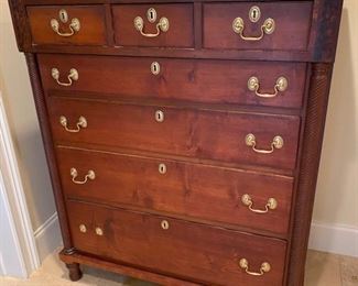 10/ $425 NOW was $595 Seven dresser Sheraton chest c.1860’s 40”Lx 21”D x 49 ½”H 