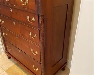 10/ $595 Seven dresser Sheraton chest c.1860’s 40”Lx 21”D x 49 ½”H 
