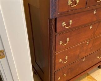 10/ $595 Seven dresser Sheraton chest c.1860’s 40”Lx 21”D x 49 ½”H 