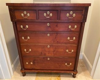 10/ $595 Seven dresser Sheraton chest c.1860’s 40”Lx 21”D x 49 ½”H 