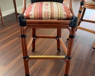 26-$250  Set of 4 bar height bar stools wicker 