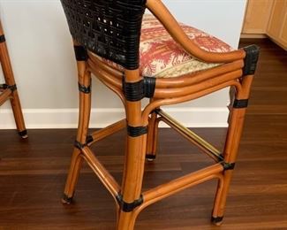 26-$250  Set of 4 bar height bar stools wicker 