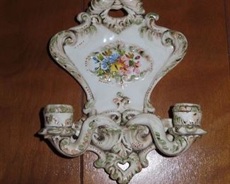 Hanging Sconce - Antique - Hand Painted - We have a pair!!