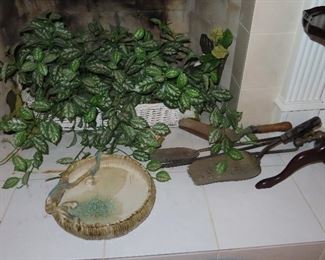 Artificial Flowers - Vintage Fireplace Tools