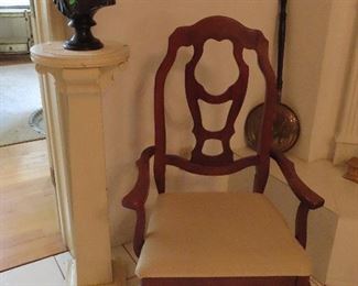 Wooden Pedestal - Arm Chair