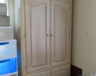 Shabby Chic White Armoire 
