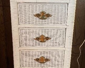 Wicker lingerie chest