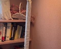 Wicker floor lamp