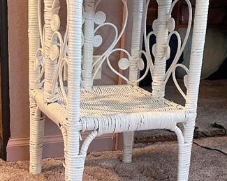 Wicker side table