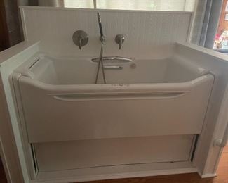 Newly installed Koehler rising wall bath