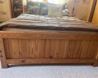 Rustic queen size bed