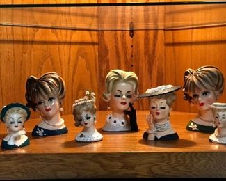 VINTAGE HEAD VASES