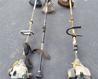 2 Ryobi string trimmers - 1 Missing Head