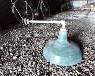 Lamp with Green Shade