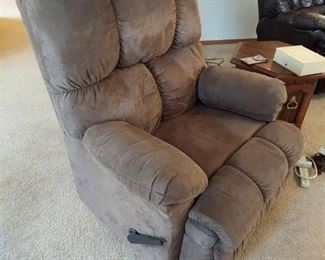 Brown Microfiber Rocking Recliner