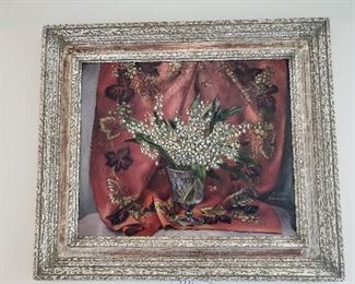 Rosella Hartman signed oil painting still life