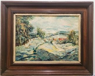 Landscape signed Clarence McCarthy oil painting