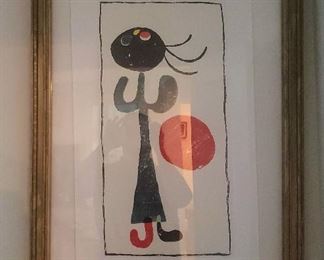 Nicely framed Miro Graveur lithograph poster