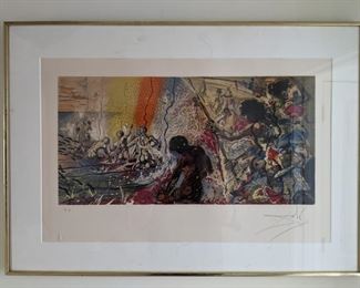 Dali pencil signed Tuna Fishing lithograph marked EA