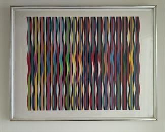 Torah Mantle "Agamograph" Yaacov Agam signed and numbered