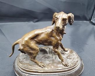 P.J. Mene signed small bronze