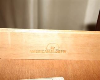 Located off site.  Bedroom furniture made by American Drew.