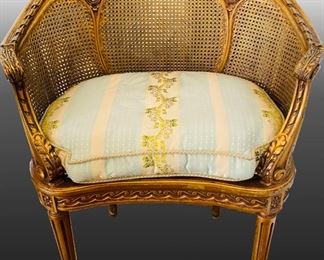 I-24 Pair of Vintage French Cane Chairs
