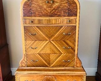 1-3 Armoir Mahogany Bullwood H 70" lower W 40" TV back depth 27"