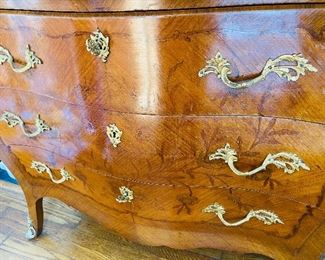 1-89: Sherle Wagner Marble Vanity Sink with Marble Backsplash and 24K Gold Faucet, 19th Century