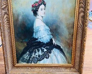 1-104 Princess Alice of the UK Painting by Franz Xavier Winterhalter 31" tall x 26.5" wide