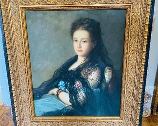 1-115 English Royal Woman Canvas Painting
36" tall x 29" wide
