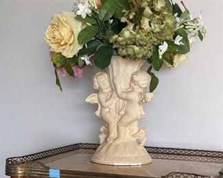 1-19 Angel Vase with Floral Arrangement