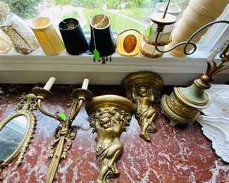 1-66 Cherubs Brass Wall Décor
1-68 2-Light Brass Sconces
1-69 Candle Holder with Mirror