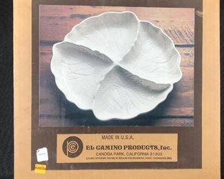 El Camino Products Pottery Ceramic Divided Serving Tray