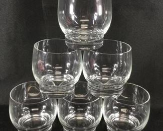 Set of 6 Glass Heavy Bottom Bubble Drink Glasses