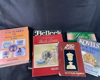 Set of 6 Collector Reference Books Prussia Belleek Lefton Porcelain Marks