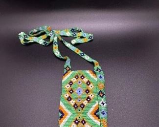 Small Southwestern Style Seed Bead Purse
