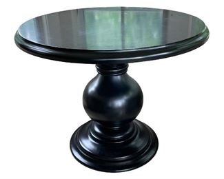 Round Black Pedestal Table, https://townandsea.com/product/round-black-pedestal-table/
